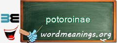 WordMeaning blackboard for potoroinae